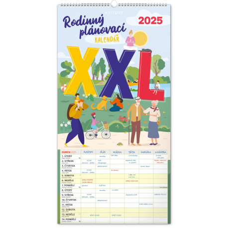 Rodinný plánovací kalendář XXL 2025